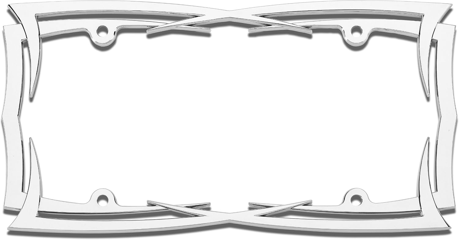 Cruiser Accessories 22013 Blades License Plate Frame, Chrome, 1 Frame