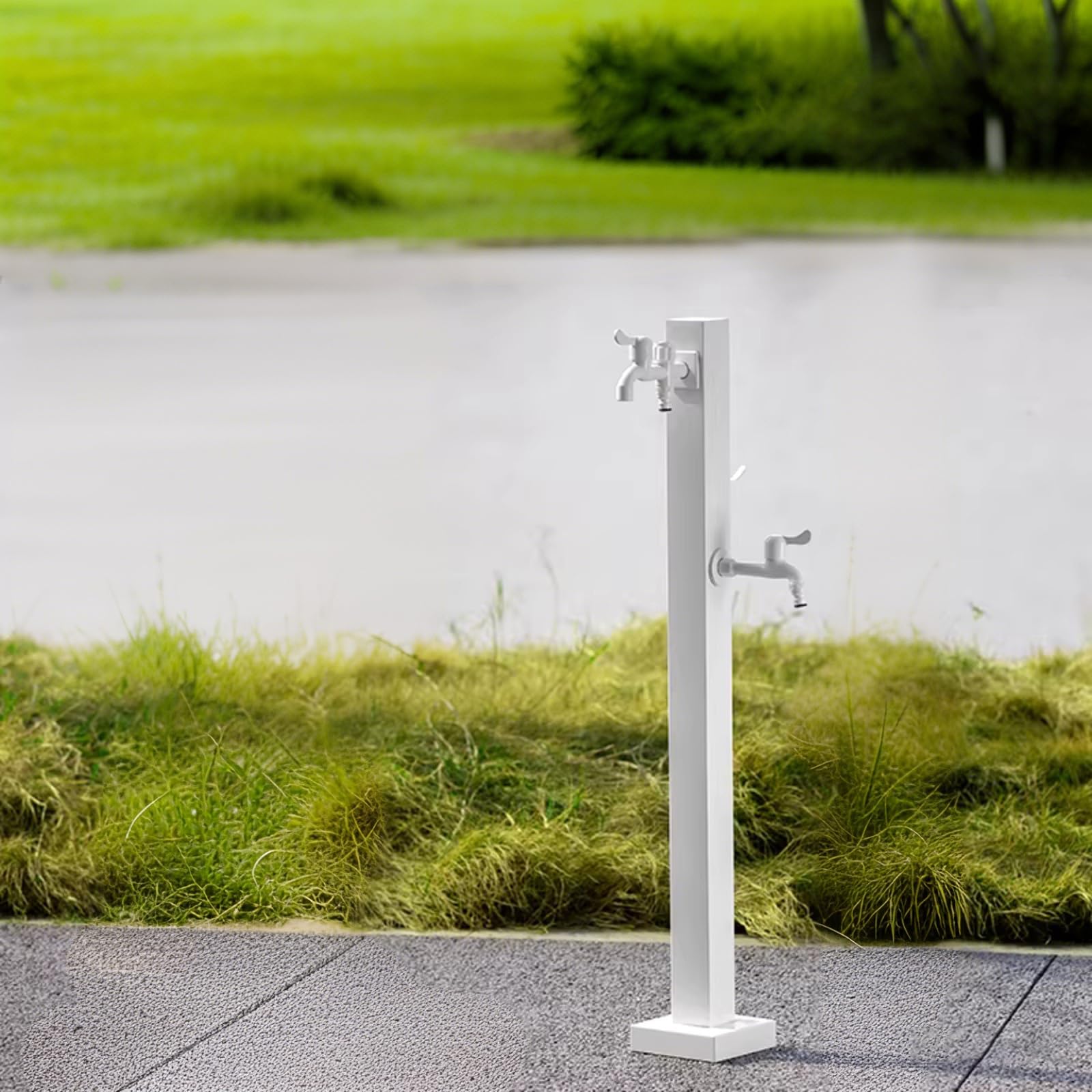 Robinet d'Extérieur Vertical en Acier Inoxydable, fontana da giardino esterno, Design Moderne et Élégant, Hauteur 60cm ou 95cm, Antigel Intégré, Pour Jardin, Terrasse, Villa