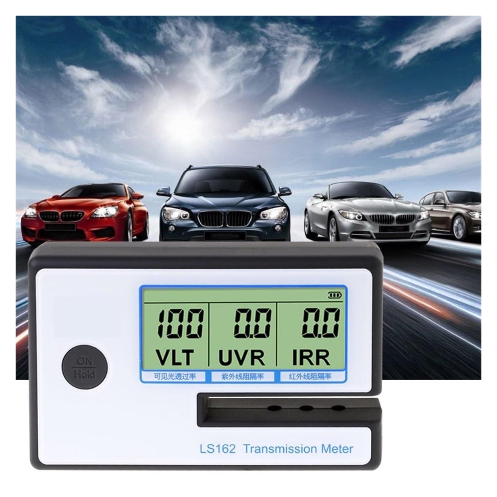 Tint Meter, 162 Window Tint Meter Solar Film Transmission Meter VLT UV IR Rejection Tester