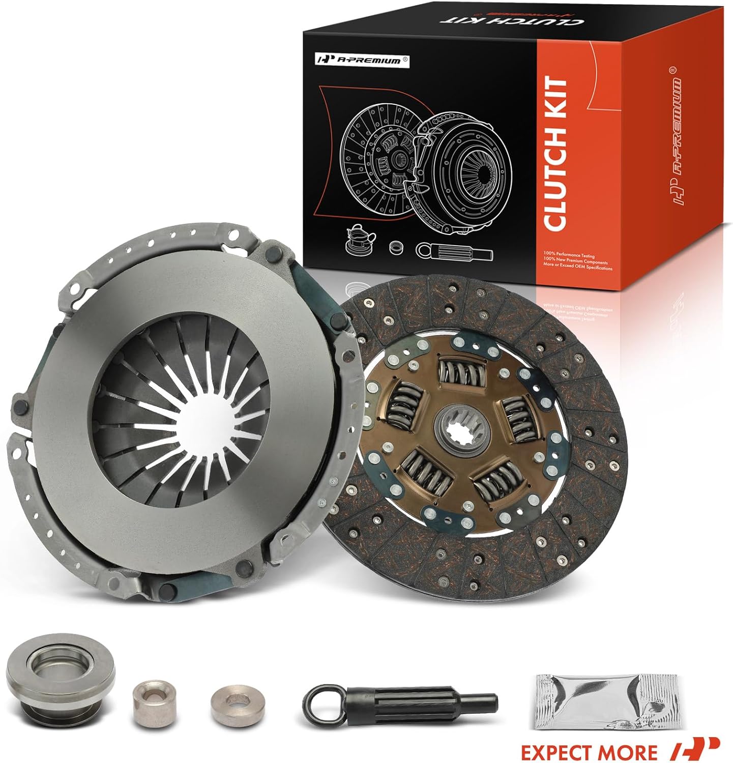 A-Premium Transmission Clutch Kit Set Compatible with Chevrolet Malibu, Impala, Camaro, Corvette, Caprice, Bel Air, Biscayne, Brookwood, Chevelle, Nova & Buick Regal, Centurion, Century, GS, LeSabre
