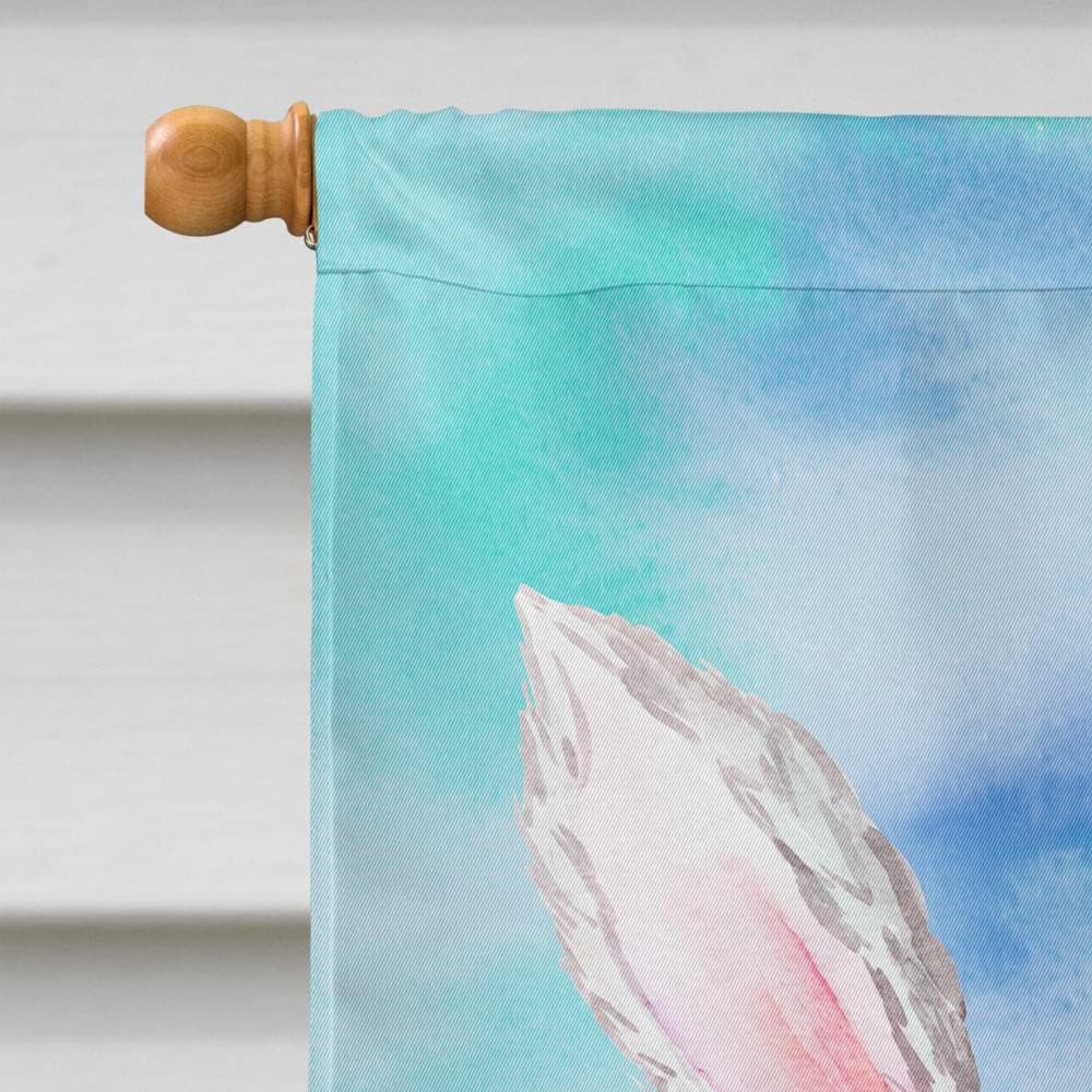 Caroline's Treasures CK1376CHF Norfolk Terrier Easter Bunny House Flag Large Porch Sleeve Pole Decorative Outside Yard Banner Artwork Wall Hanging, Polyester, House Size, Multicolor