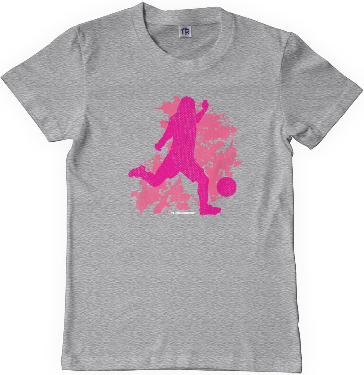 Threadrock Big Girls' Soccer Player Youth T-Shirt