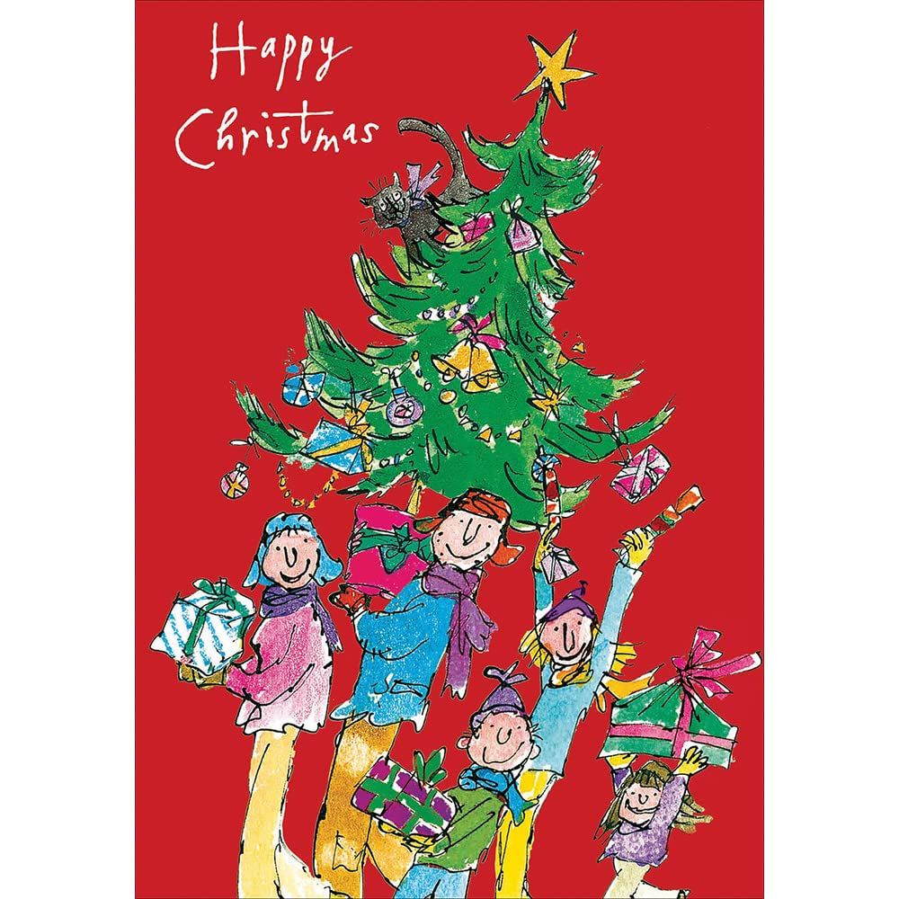 Woodmansterne Artistic Charity Christmas Cards Supporting Childline, Quentin Blake Festive Scenes, Eco-Friendly & Recyclable - Image 3