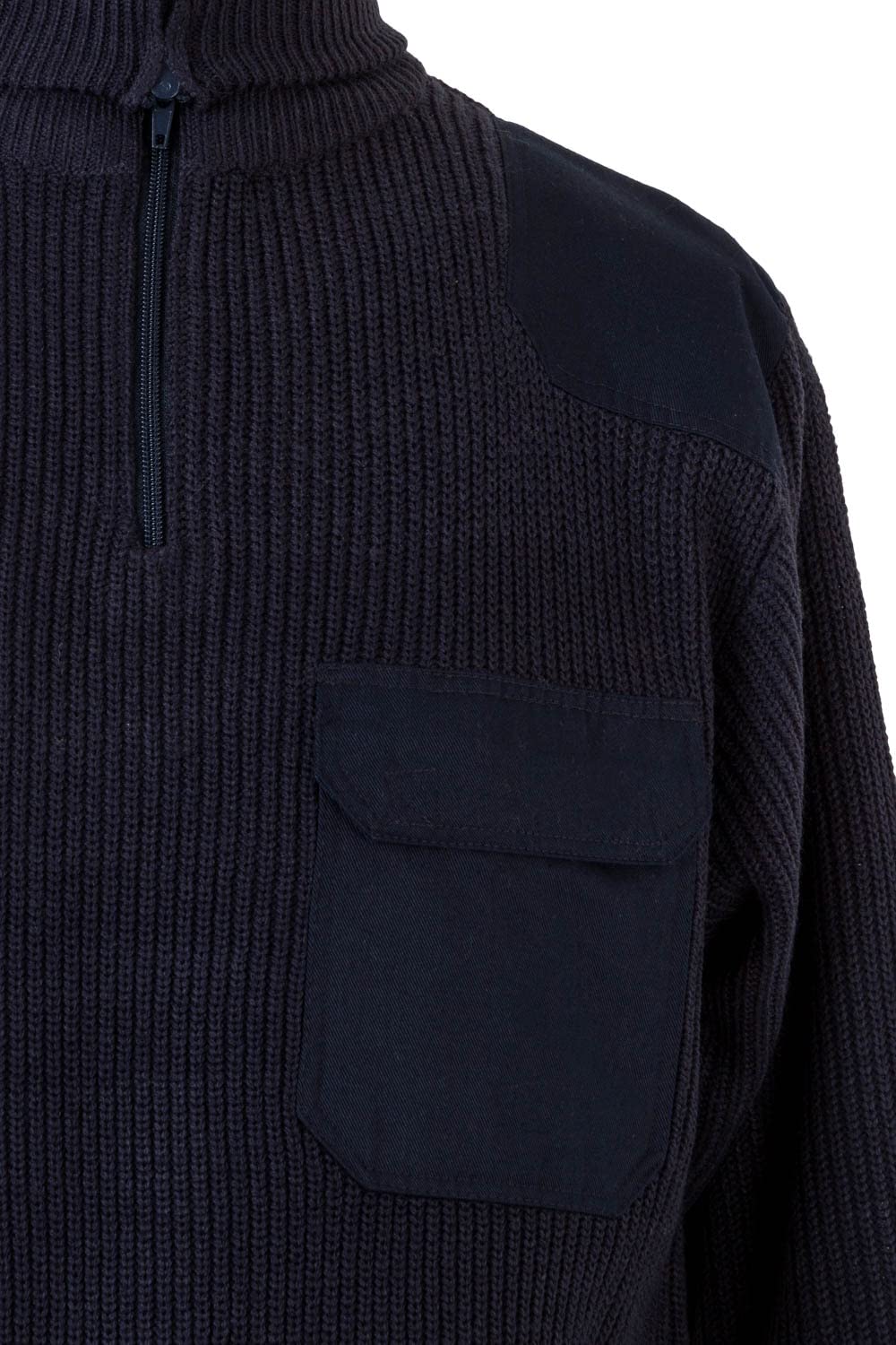 Velilla 101; Jersey punto grueso con cuello alto; color Azul Marino; Talla XL