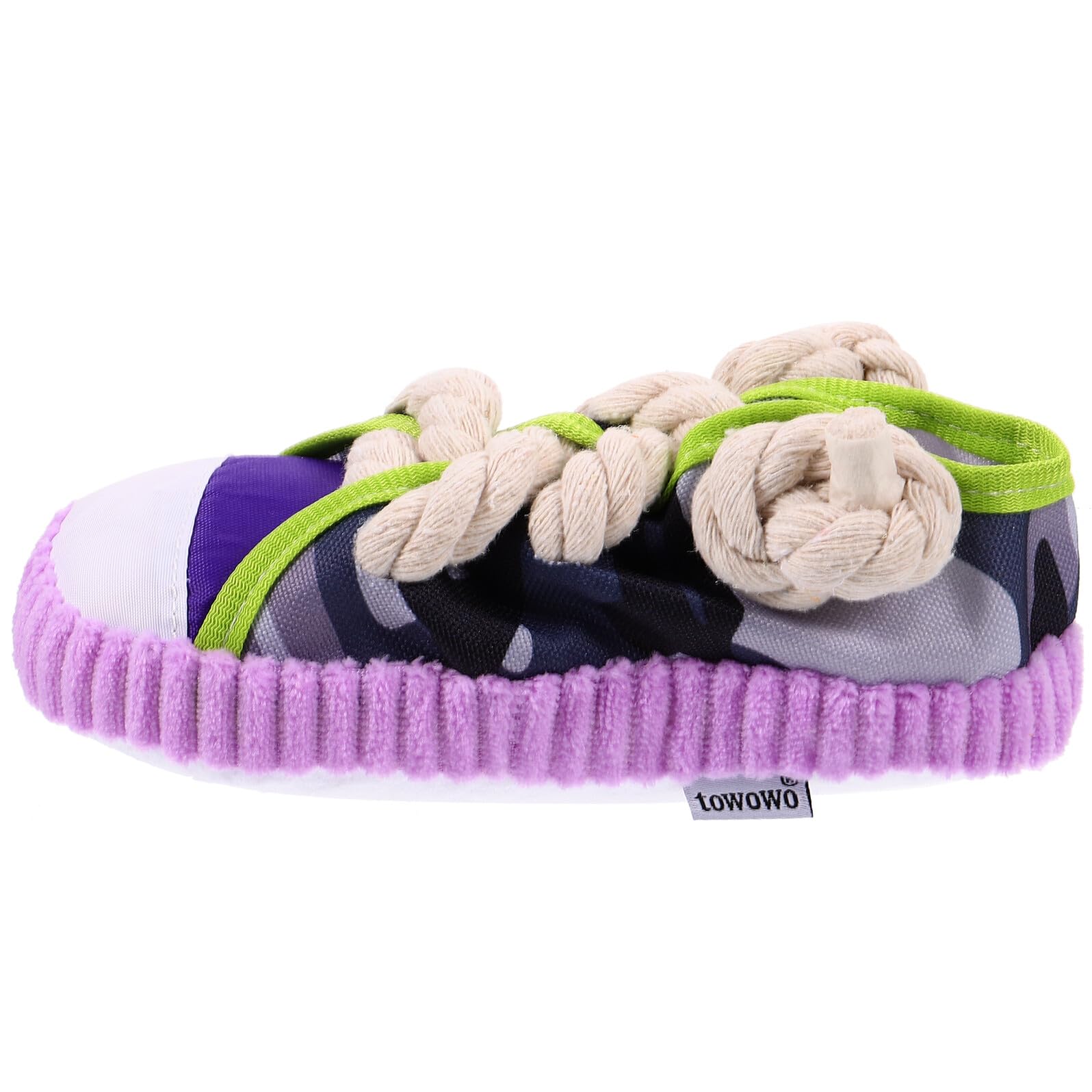 SHINEOFI Juguete para Perros con Cuerda de Algodón y Sonido Forma de Zapatilla para Cachorros y Perros Pequeños Masticación y Limpieza Dental Segura y Divertida