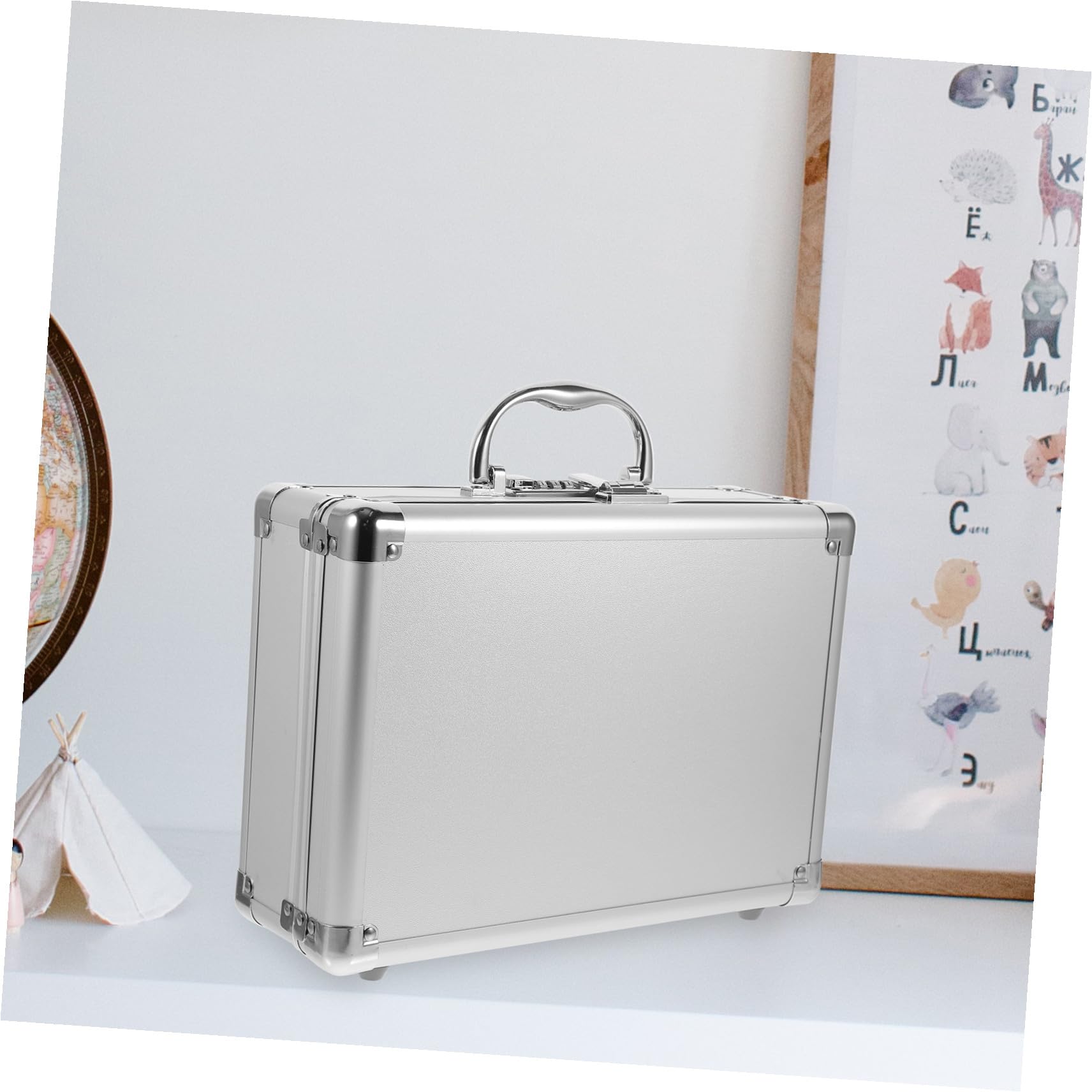 Mallette Aluminium Multifonction avec Poignée Boîte de Rangement Outils Mécanique Valise de Stockage Robuste avec Serrure à Code Organisateur Portable pour Accessoires et Bijoux