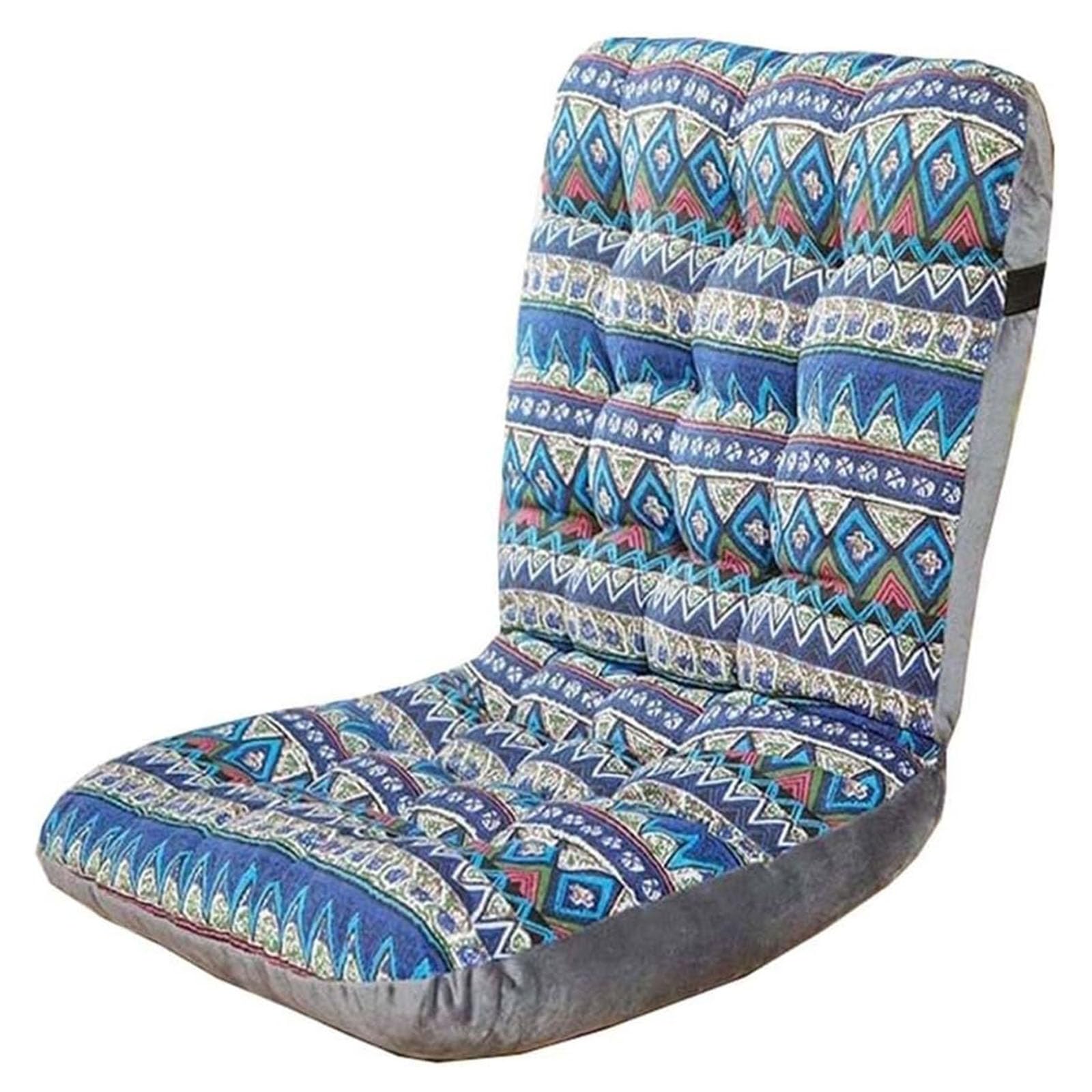 Set di 4 cuscini per sedie da esterni, spessi e monopezzo, con lacci, per mobili da interni ed esterni, 35 x 45 x 57 cm, schienale alto e confortevole