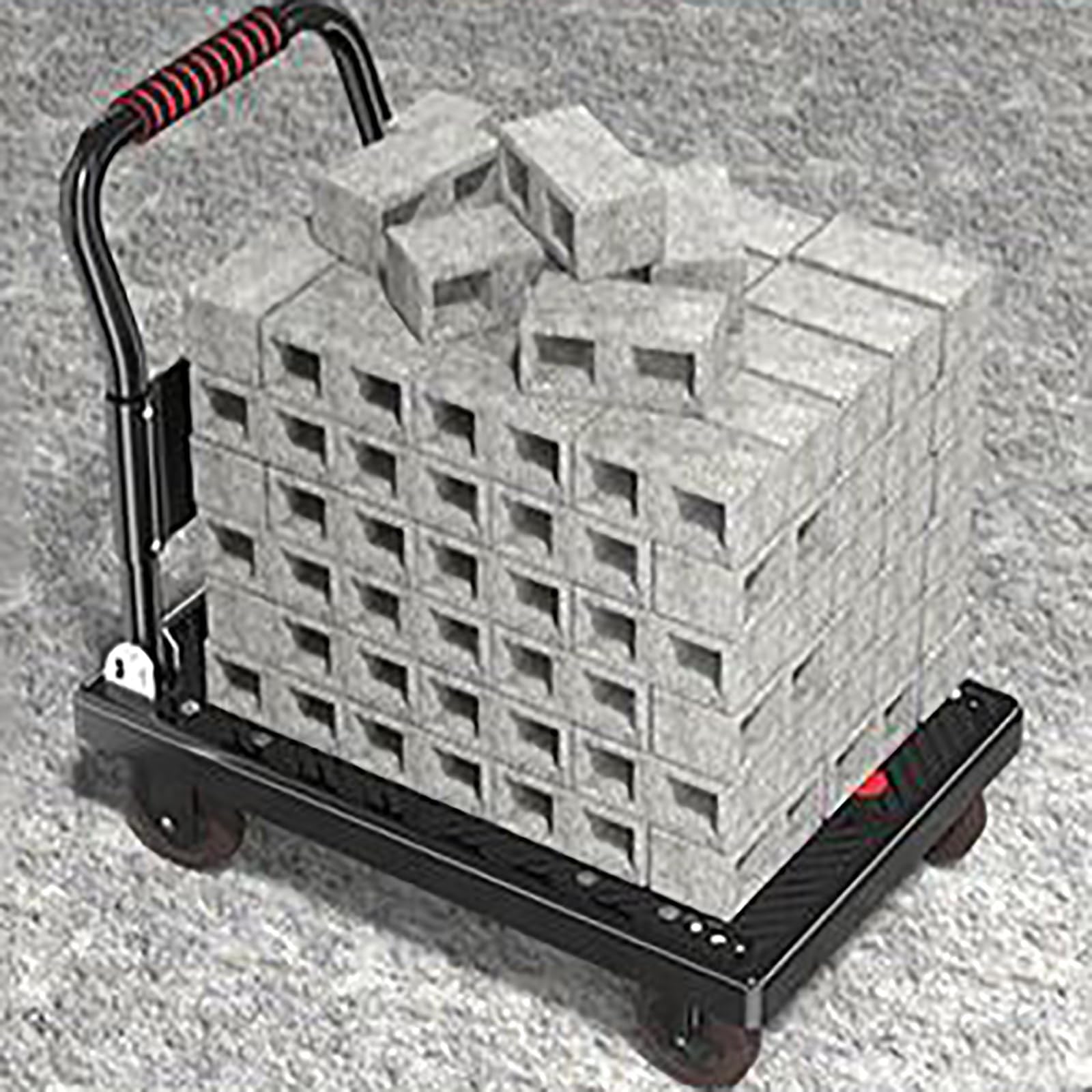 HeavyDu Carrello pieghevole industriale in metallo con ruote girevoli a 360° per un facile carico e consegna, 72,7,6 x 121,9 cm, perfetto per il trasporto di carichi pesanti