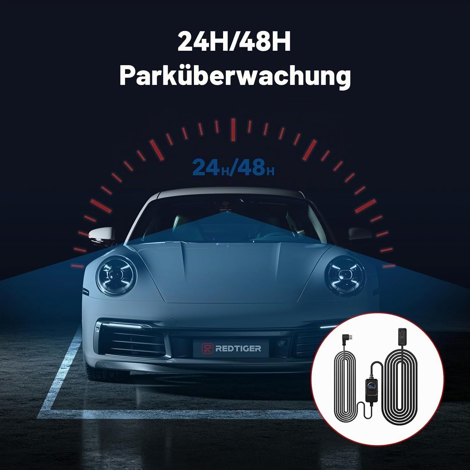 REDTIGER F7NP Dashcam und OBD Hardwire Kit, 4K Starvis 2 Dashcam Auto mit integriertem GPS, WLAN und mitgelieferter Speicherkarte