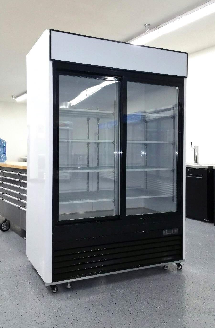 54.5" 2 Door Sliding Glass Merchandiser Reach in Refrigerator Beverage Cooler MCF8709
