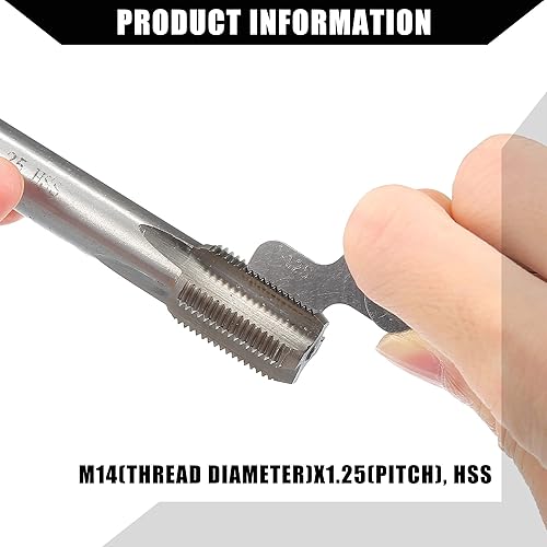 Miniatura 6 de Juego de herramientas de reparación de roscas de bujía universal exterior con rosca interior M12x1.25 y grifo M14x1.25herramientas de reparación del