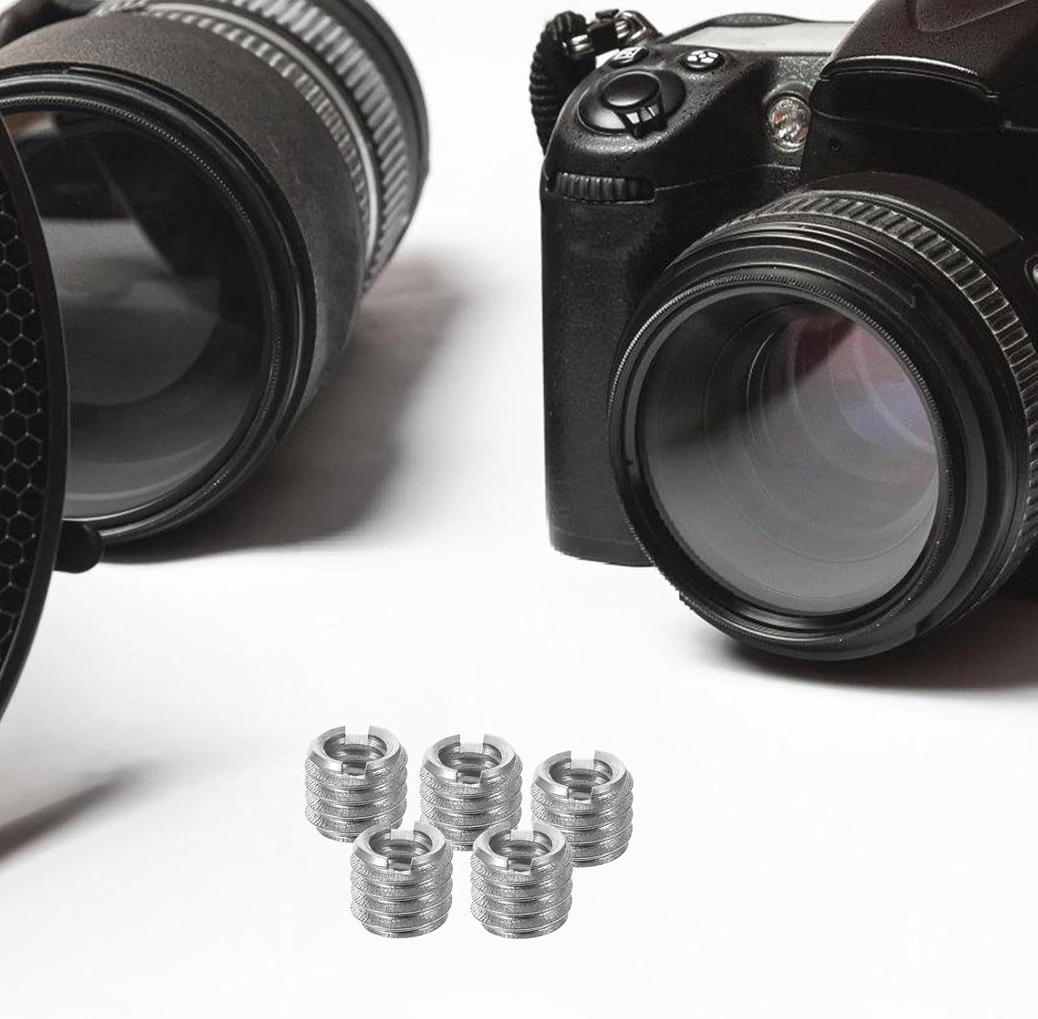 KICHOUSE 10pcs Tripod Nut Adapter with Decelerator Liner Threaded Camera Screw Conversion for DSLR Camera Mic Stand Video Light Stable Mounting Accessories