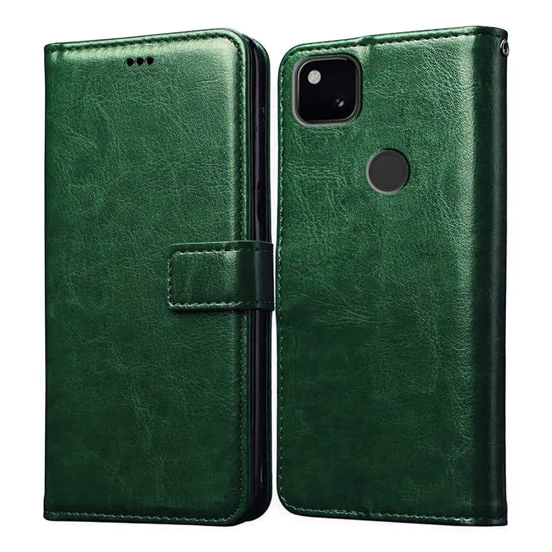 Amazon Brand- Solimo Flip for Google Pixel 4A (Leather_Green) (B0BHV435J4) Amazon Price History, Amazon Price Tracker