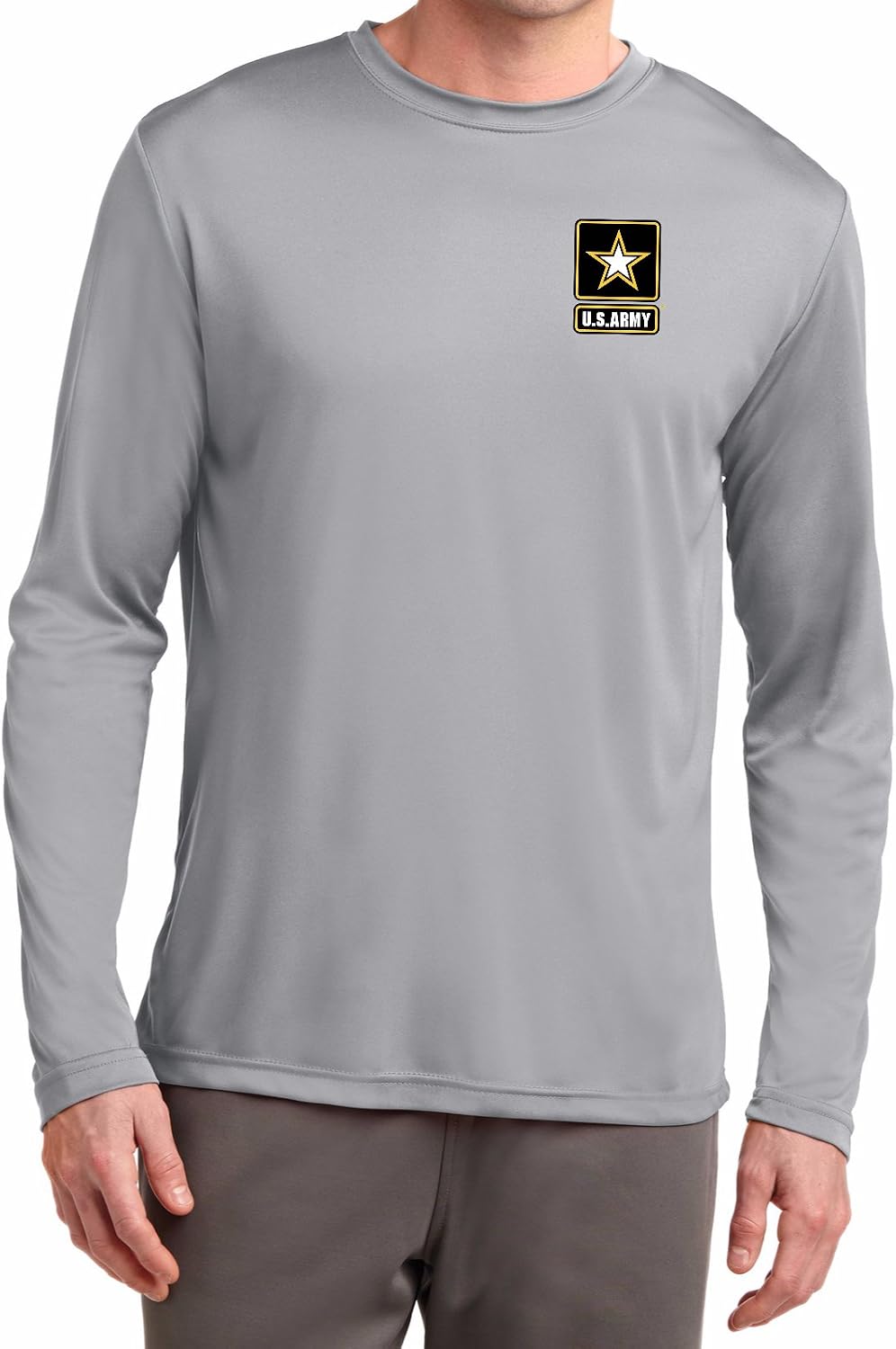 Buy Cool Shirts Mens US Army Pocket Print Dry Wicking Long Sleeve