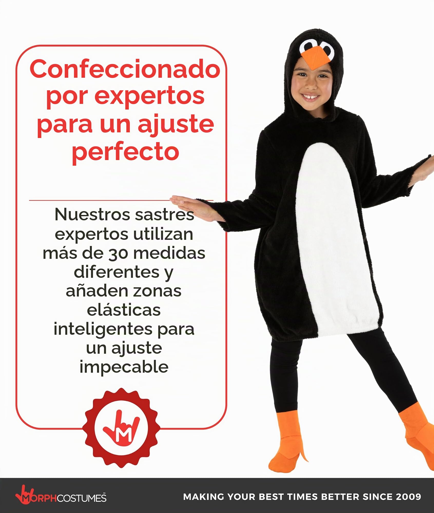 Fun Shack Disfraz Pinguino Niño, Disfraz de Animal Halloween Niño, S | Mono con Capucha & Cubrezapatos de Pingüino, Diseño Todo en Uno, Perfecto para Halloween, Ideal para Juegos de Rol