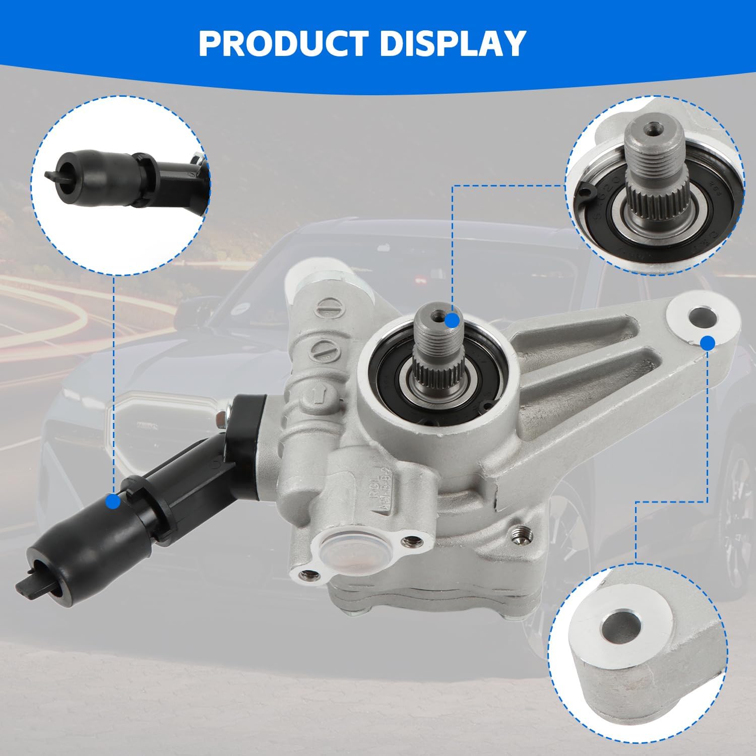 Power Steering Pump Replace OE 21-5193 55-5824 Fits for 2006-2011 Honda Ridgeline 3.5L Aftermarket Parts