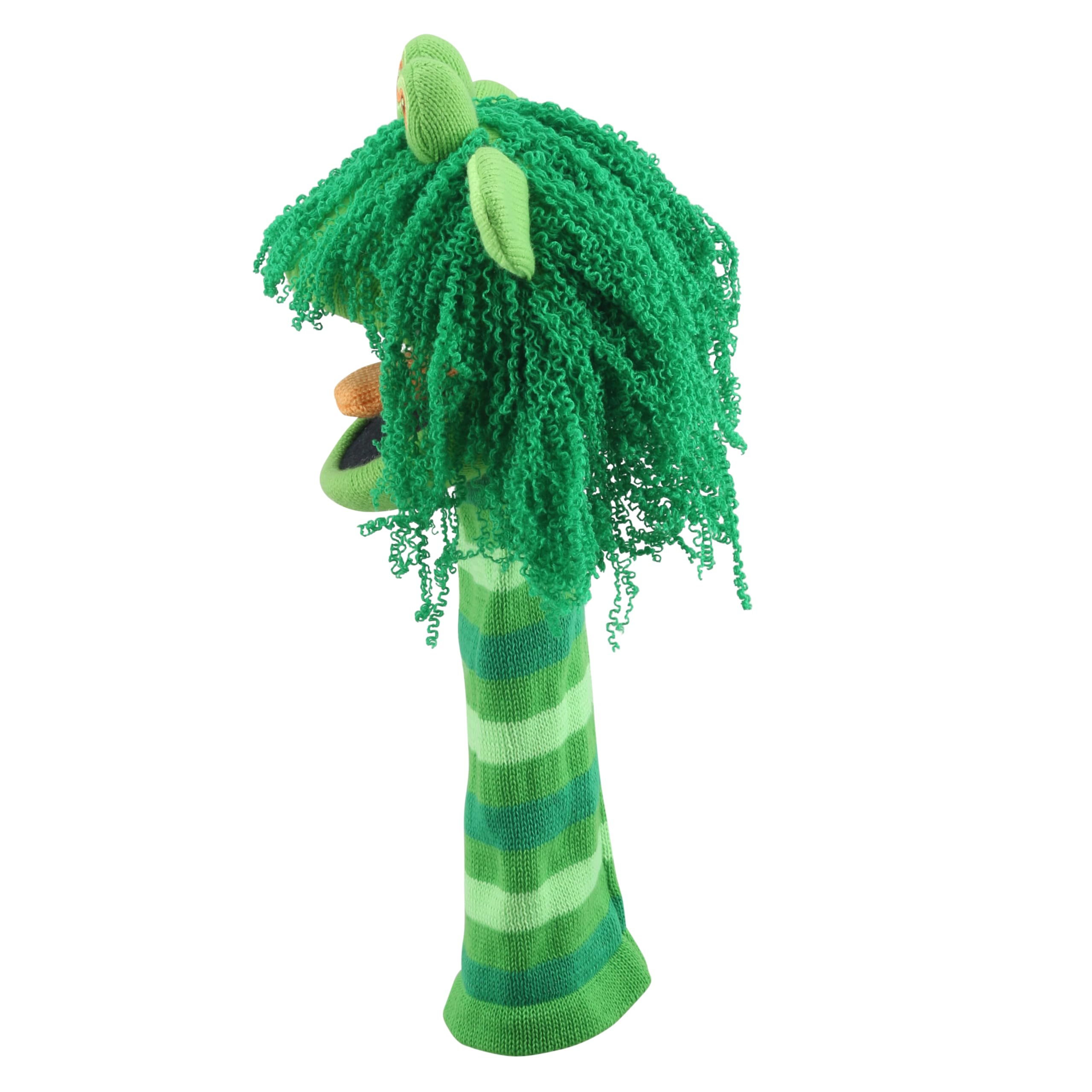 The Puppet Company Squelch ECO Sockette Hand Puppet, Eco-Friendly Swamp Monster Puppet Toy with Cheeky Smile & Squeaky Tongue - Image 3