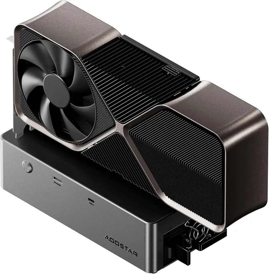 Aoostar AG02 EGPU Dock with 800W PSU, OCuLink+USB4 Port and TGX Hot Swap,Support Up to 500W EGPU, USB4 Supports 100W Reverse Power Supply, PCIE4x4 Expansion Interface.(USB4+OCuLink)