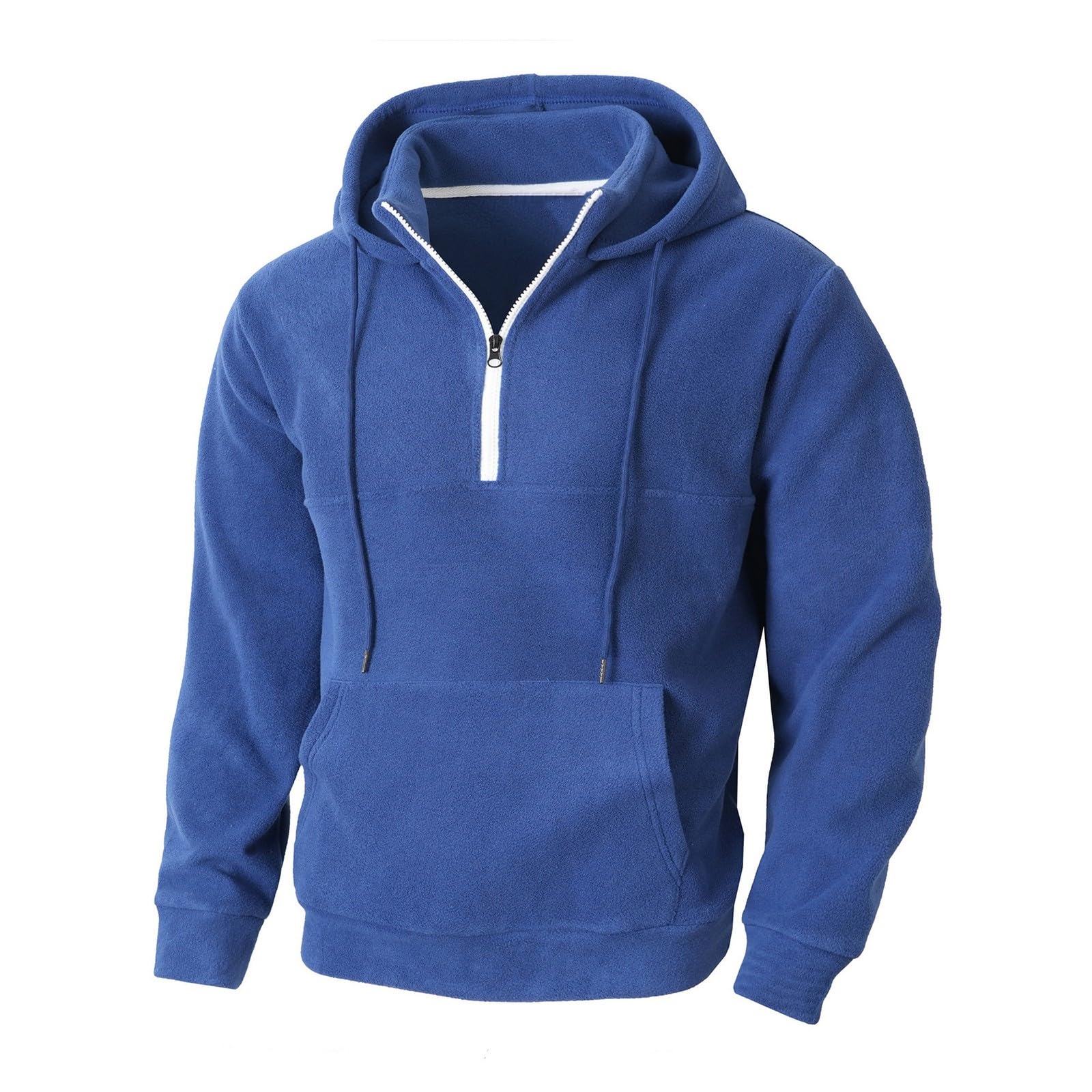 Ropa Anti UV Hombre Sudadera con Capucha Y Cremallera De Un para Hombre, Forro, Manga Larga, Estilo Oversize, Cálida, Bolsillo. Sudaderas Azul (Blue, M) Parka Camiseta Ciclismo Gym