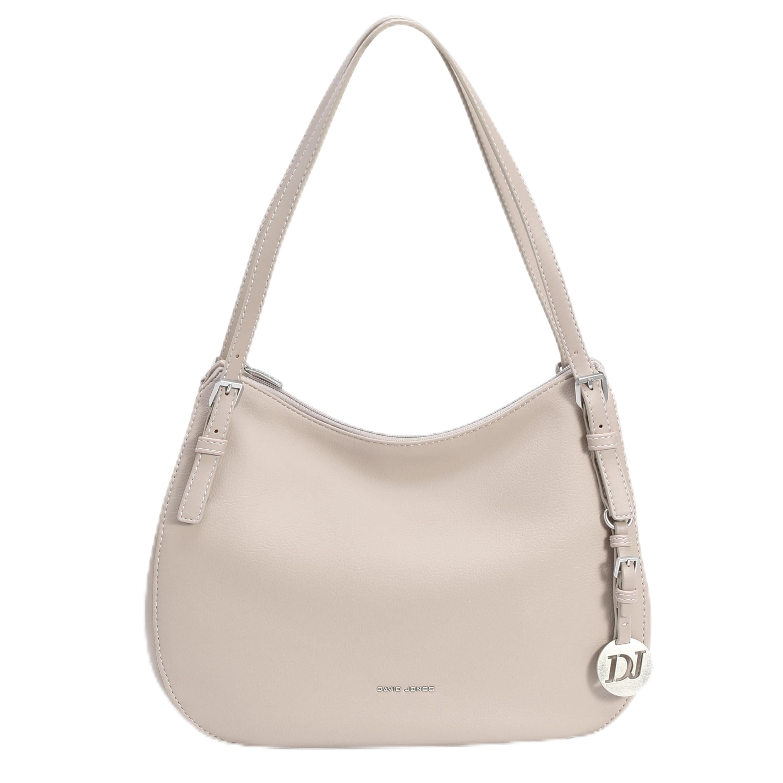 David Jones – Bolso de mano para mujer – Bolso Hobo de piel sintética – Bolso de mano elegante de talla media asa larga – Clásico a la moda de la ciudad de viaje – Trabajo de moda práctica