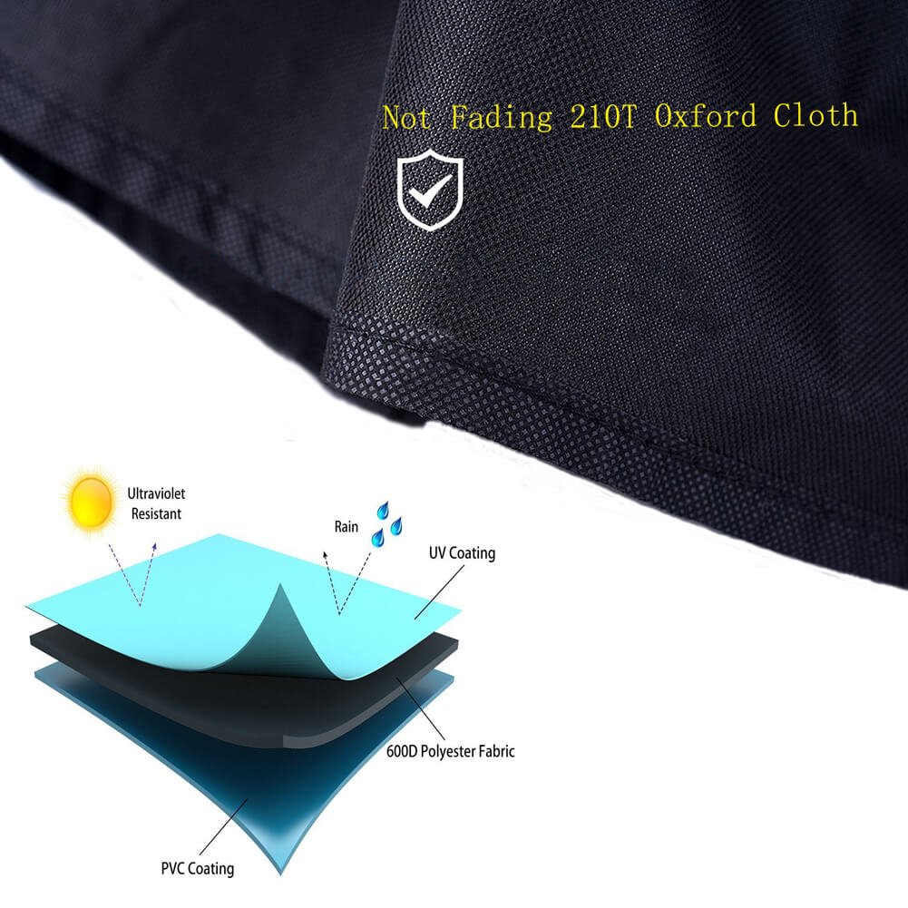 Copertura Impermeabile Per Tavolo Ping Pong Hitasche - 165x70x185cm, Nero, Oxford, Con Occhielli