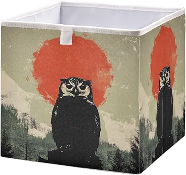 Olw Sun Collapsible Storage Cube, Foldable Closet Organizers Storage Bins with Support Board for Shelf Closet Cabinet 111111 IN