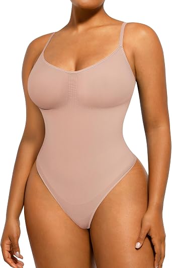 SHAPELLX Seamless Bodysuit for Women Tummy Control Shapewear Seamless Shaper Ultra Comfy Body Shaper
