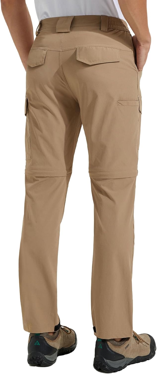 Men's Hiking Convertible Pants Water Resistant Quick Dry Lightweight Zip Off Stretch Outdoor Fishing Pants