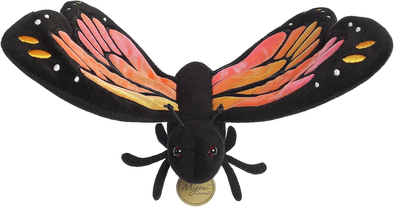 Aurora® Adorable Miyoni® Monarch Butterfly Stuffed Animal - Lifelike Detail - Cherished Companionship - Orange 13 Inches