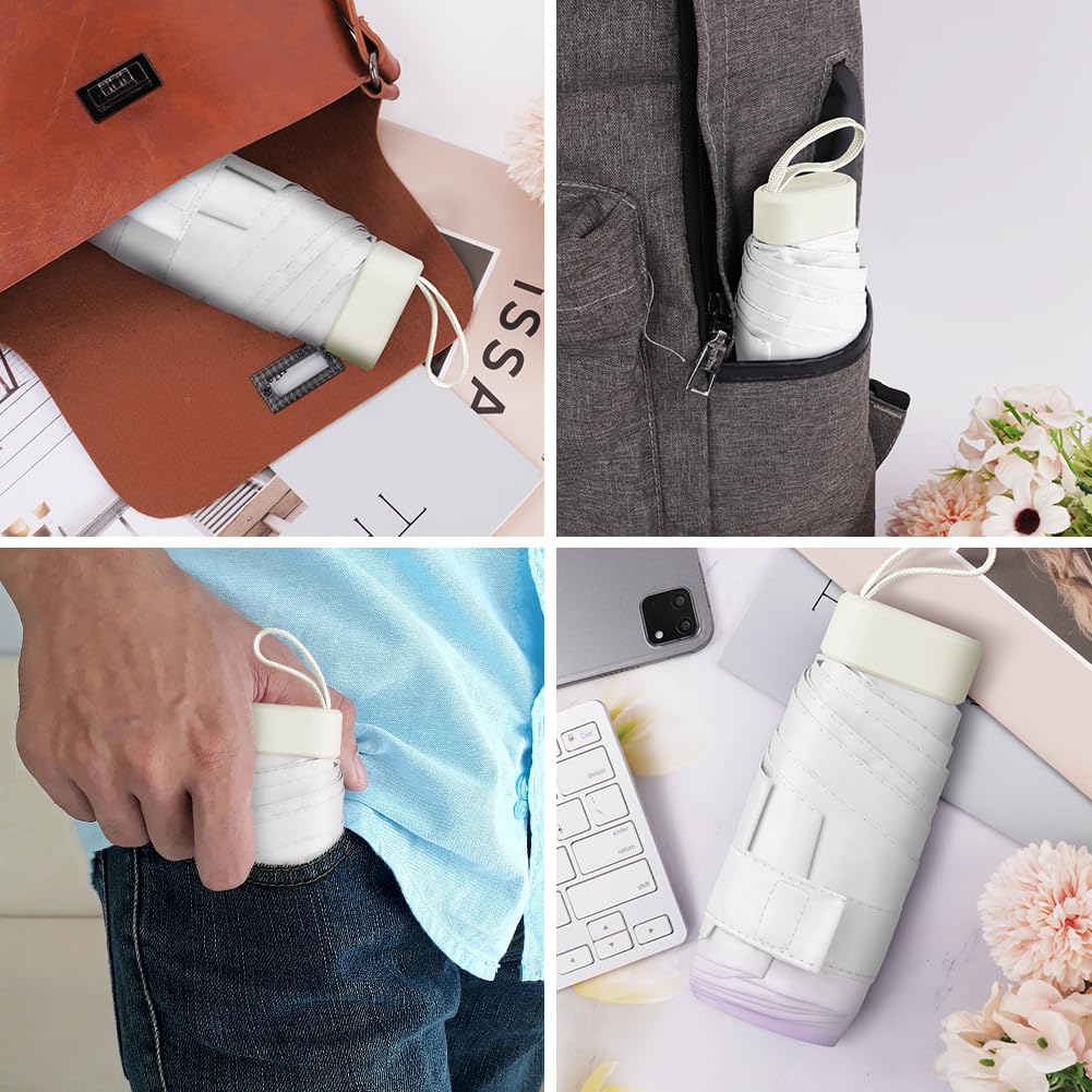 Aolso Mini Ombrello, Ombrello pioggia pieghevole da Viaggio, Ombrelli da Tasca, Ombrelli Ultraleggero Portatile, UPF>50+ Ombrellino da Sole/Pioggia