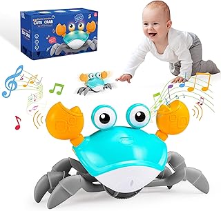 Grriopi Sensory Toys for Babies, Crawling Crab Toy Baby Toys 0-6 Months Gifts for 1 2 Year Old Girls Boys Crab Toddler Toys for 1-2 Year Old Girls Tummy Time 0-6 6-12 Months Birthday Gift Kids Toys