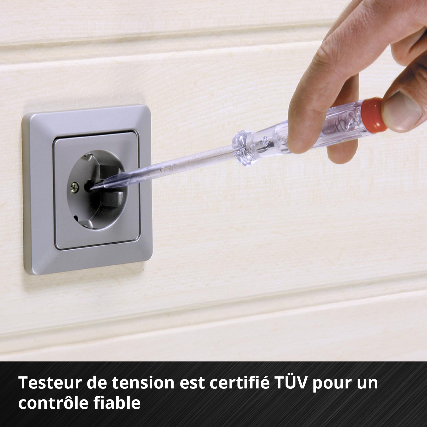 Original Einhell E-Case coffret à outils 24 pièces outils électricien (testé IEC 60900, set de pinces, set de tournevis, jeu de douilles, cliquet réversible, testeur de phase, coffret système)