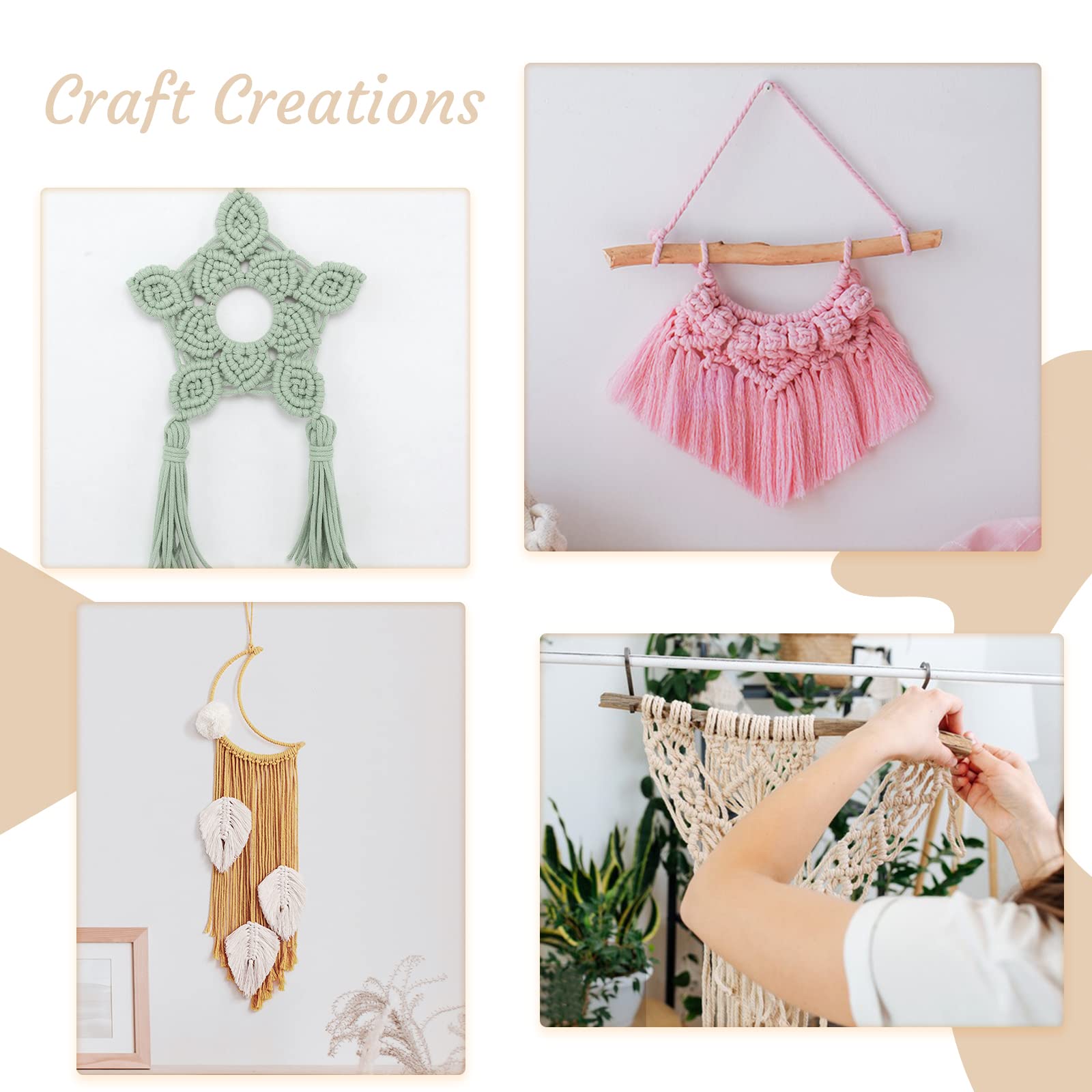 Corda Per Macramè In Cotone - 5mm X 100m, Verde Scuro - Per Piante Appese, Borse E Decorazioni - Foto 7