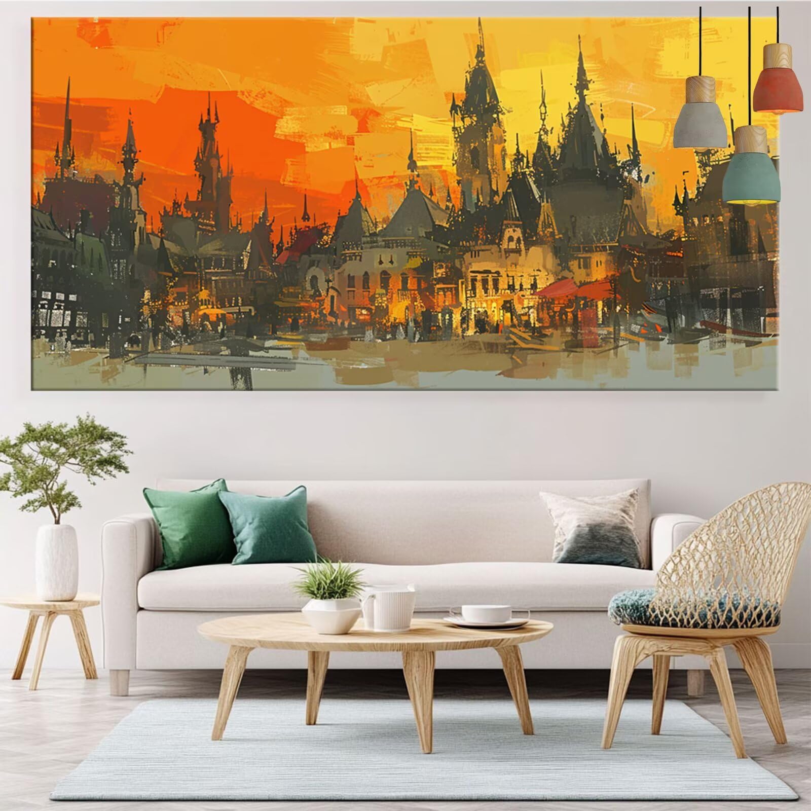 Diamond Painting Abstrakt Diamond Painting Erwachsene Schloss Bastelset Kinder ab 6 Jahre Mosaikherstellung Kreatives Geschenke für Mädchen Anfänger, Kreuzstich Arts Craft Zimmer Deko 60x120cm Y5-919