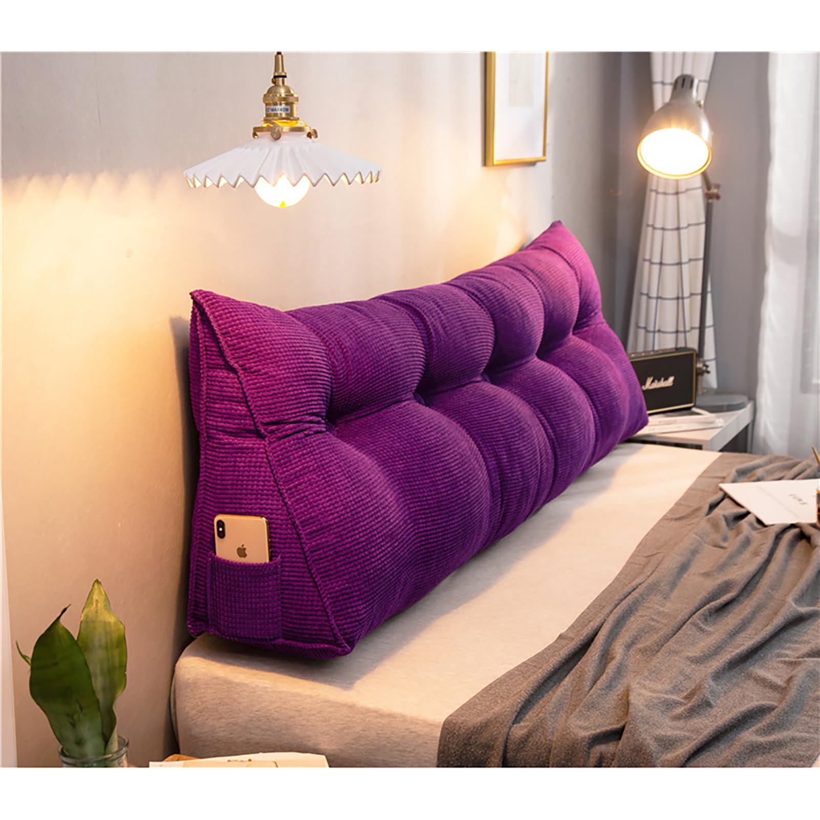 Coussin à coins support lombaire pour soulager le dos en lisant sur le lit