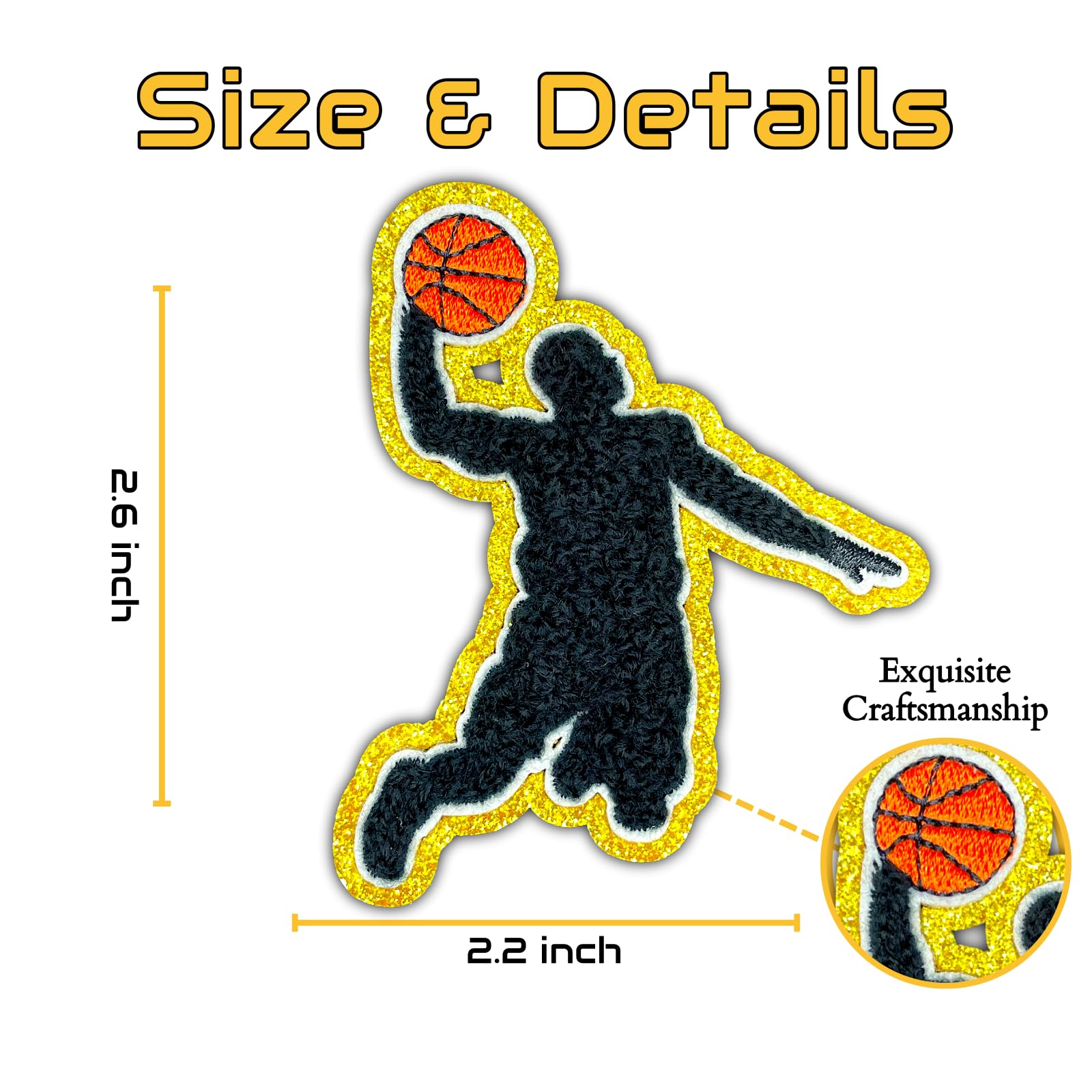 Amazon.co.jp: AAVEDGE アイロン接着ワッペン シェニールスラムダンク