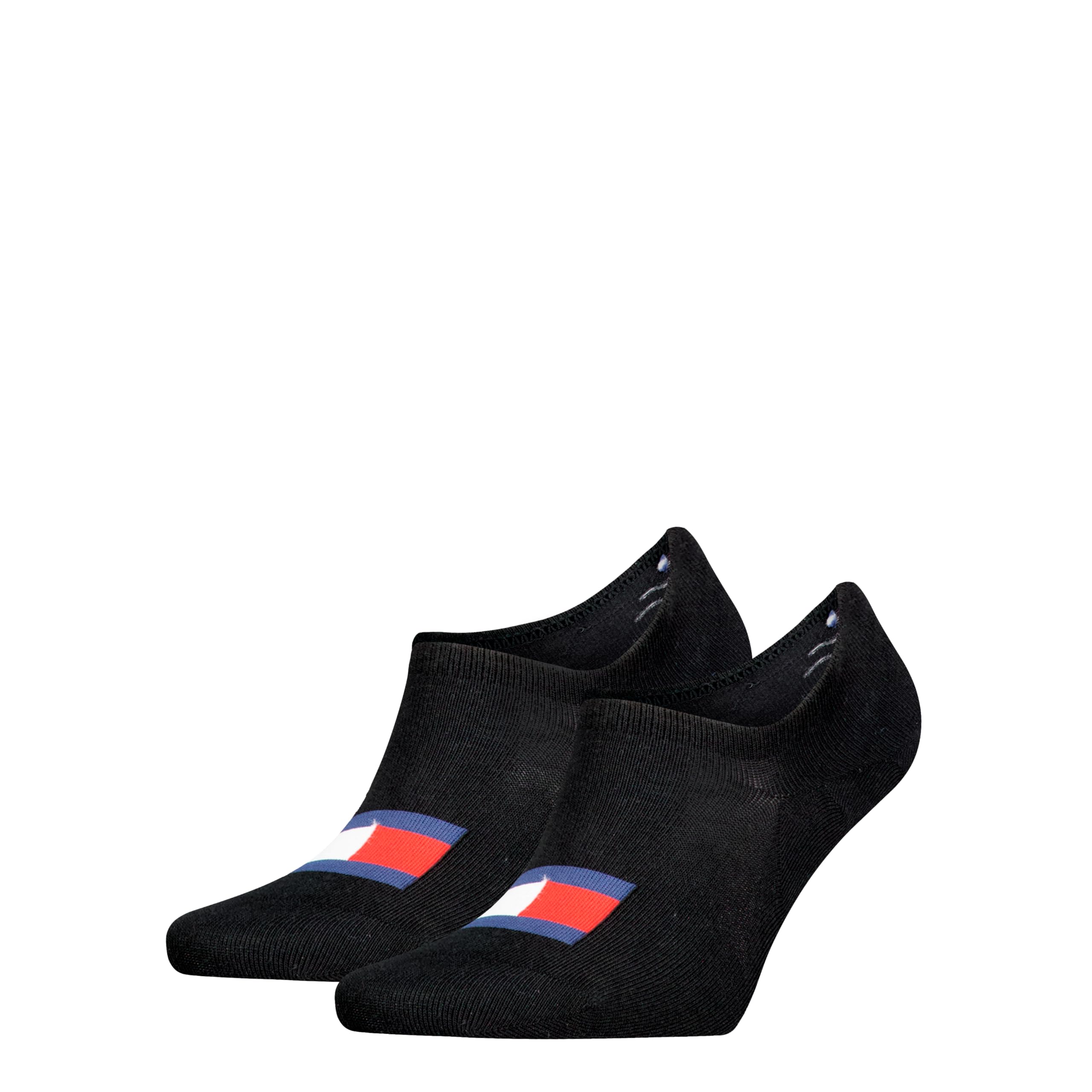Tommy Hilfiger Footie Socks, Black, 39/42 (Pack of 2)