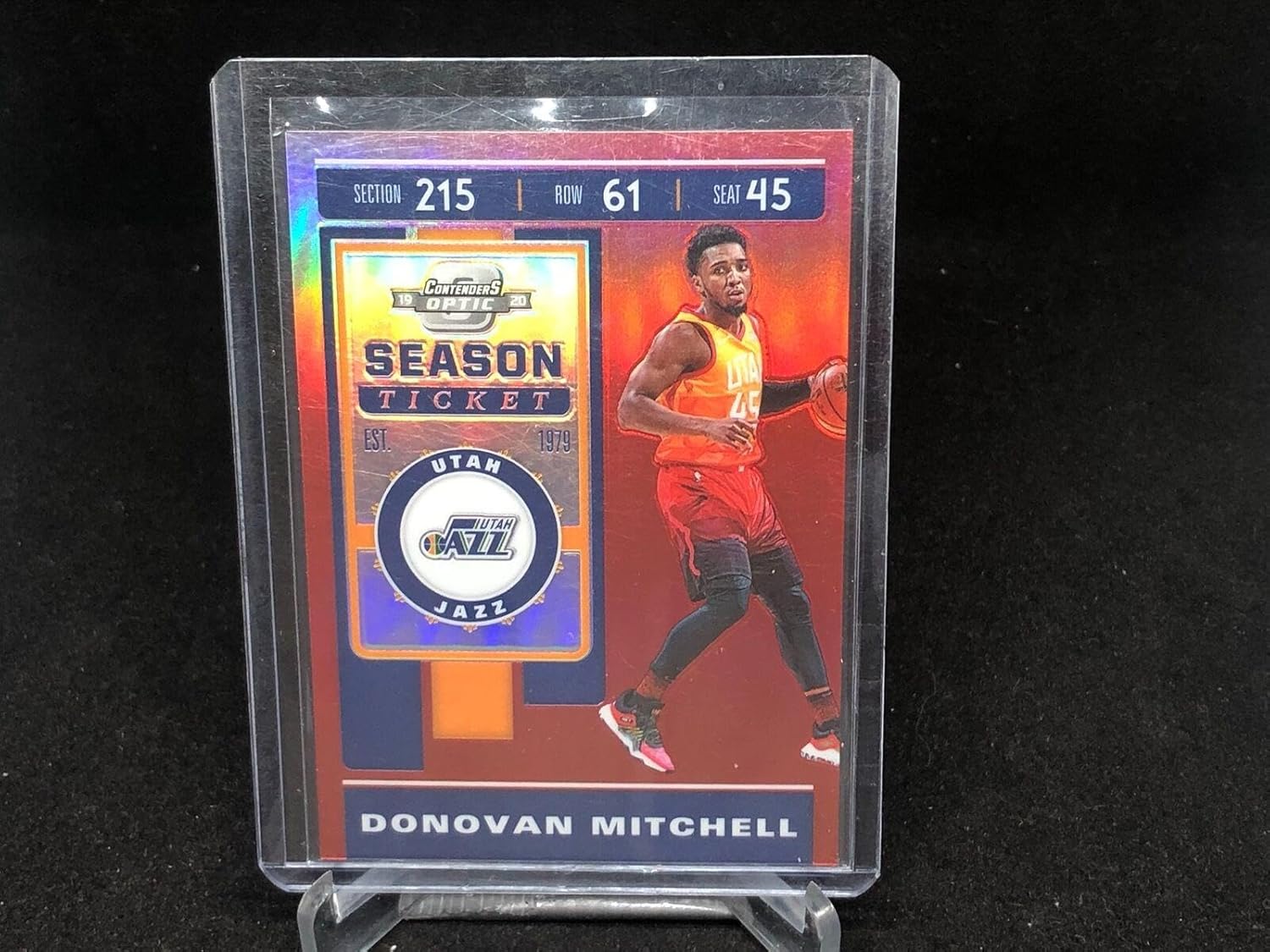 Donovan Mitchell 2019-20 Panini Contenders Optic Season Ticket Prizm Holo - Basketball Cards