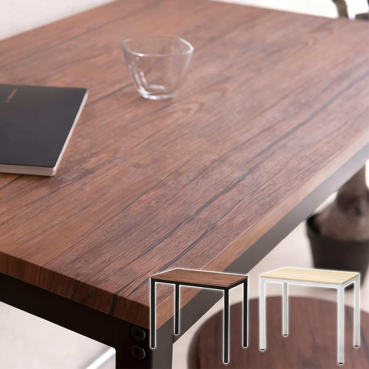 デスク 幅80cm 奥行50cm ヴィンテージ調 パソコンテーブル ワークデスク ダイニングテーブル 2人用 コンパクト 勉強机 作