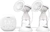 PureBaby® Double Electric Breast Pump - 5 Stimulation Modes, 9 Expression Modes, Dual or Single Expression, Adjustable Suction, Anti-Backflow Design, Rechargeable Battery for Travel