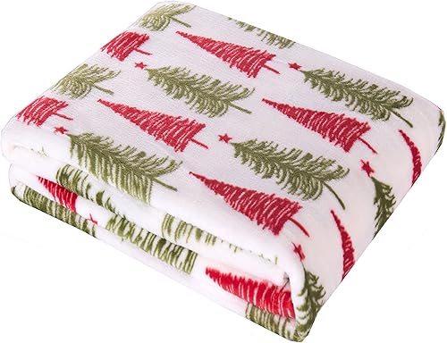 Miniatura 2 de Elegant Comfort Manta de terciopelo de lujo súper suave con estampado navideño, decoración del hogar, manta cálida y acogedora para ropa de cama de