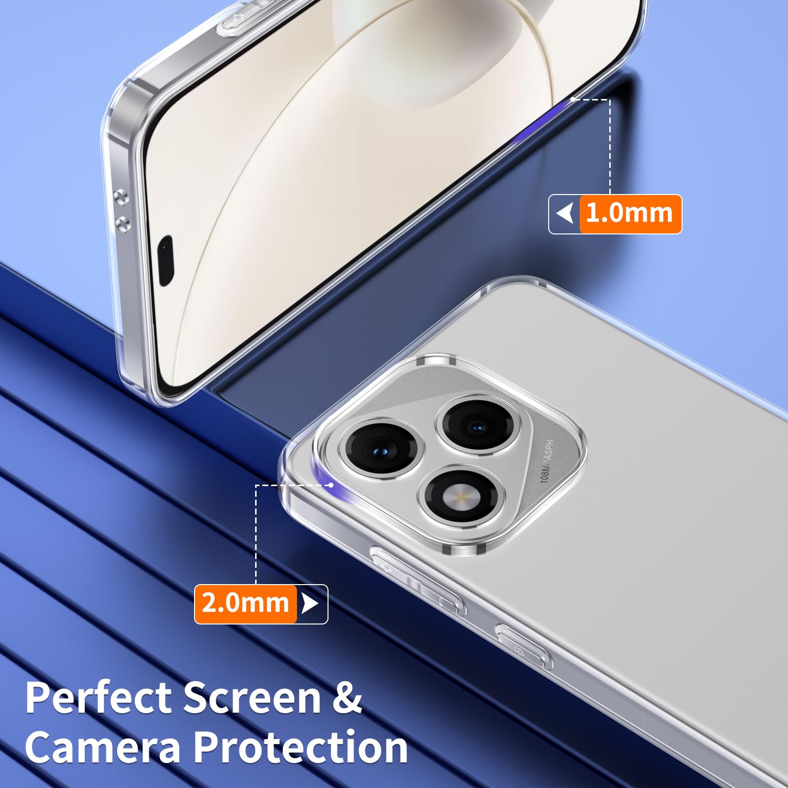 Effcotuo Custodia Compatibile per Honor X8B Cover con Pellicola Effcotuo Custodia Compatibile per Honor X8B Cover con Pellicola