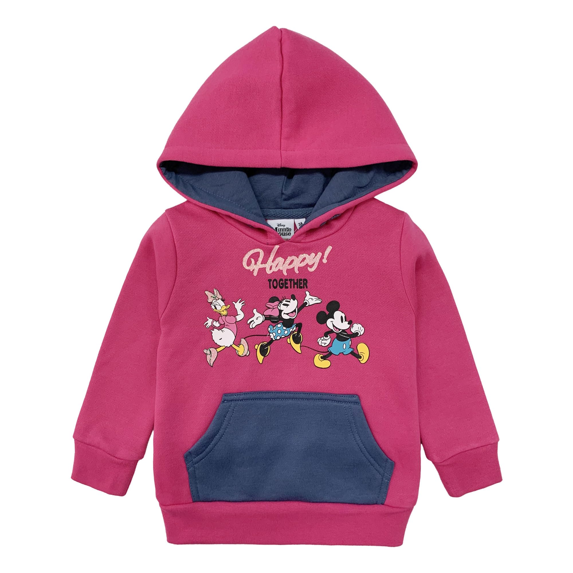Disney Felpa Minnie Mouse per Bambina con Cappuccio a Maniche Lunghe Bimba 6227