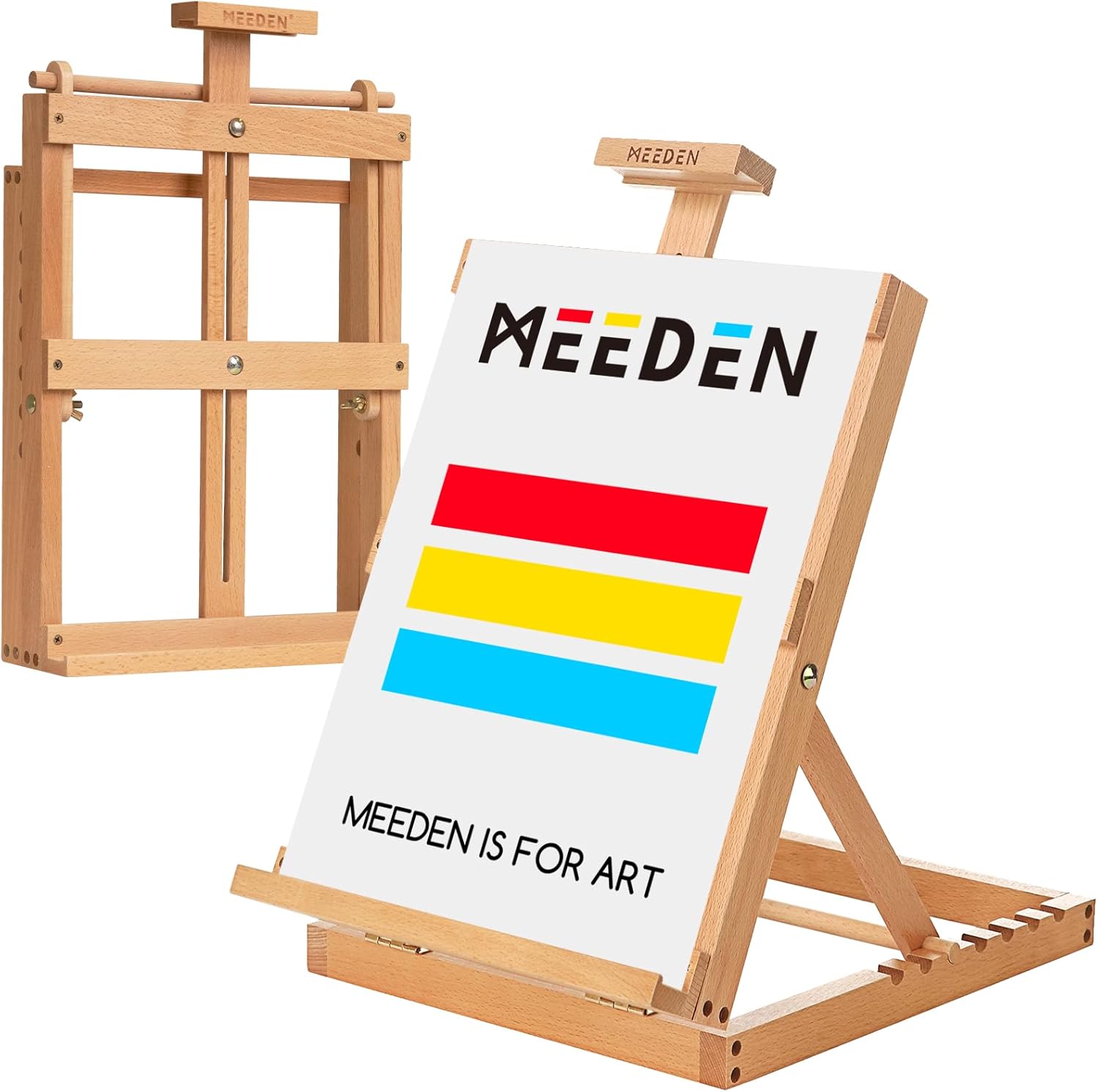 MEEDEN HeavyDuty HFrame Tabletop Easel Adjustable Wooden Studio