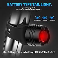 Vista 8 de VLOXO Velocímetro de bicicleta con juego de luces de bicicleta, IP65 impermeable cuentakilómetros de bicicleta con cuerno LED delantera y trasera