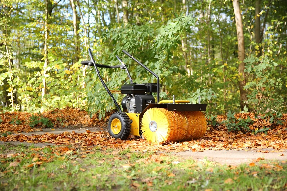 TEXAS Handy Sweep 650TGE 2in1 212ccm E-Start Kehrmaschine Benzin Motorbesen mit Schneeschild Schneeschieber Schneefräse Schneeräumer mit Antrieb Radantrieb | 60cm | 5,7PS | 4Takt | 3xVor.1xRück.