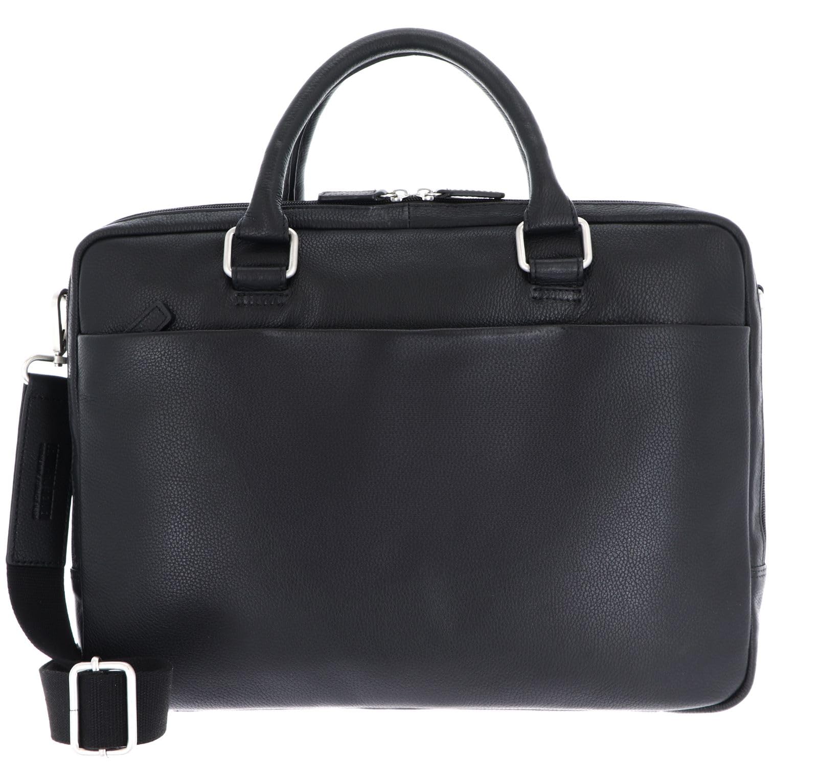Leonhard Heyden Leder Businesstasche Laptoptasche mit Laptopfach Berlin RV-Aktenmappe 2 Fächer 7212 Schwarz