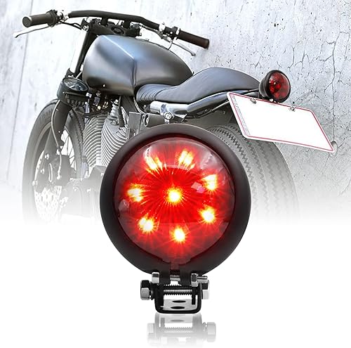 Luz trasera para motocicleta, luz LED universal de freno para correr, compatible con motocicleta, motocross, ATV, UTV, color rojo, 12 V, 1 unidad
