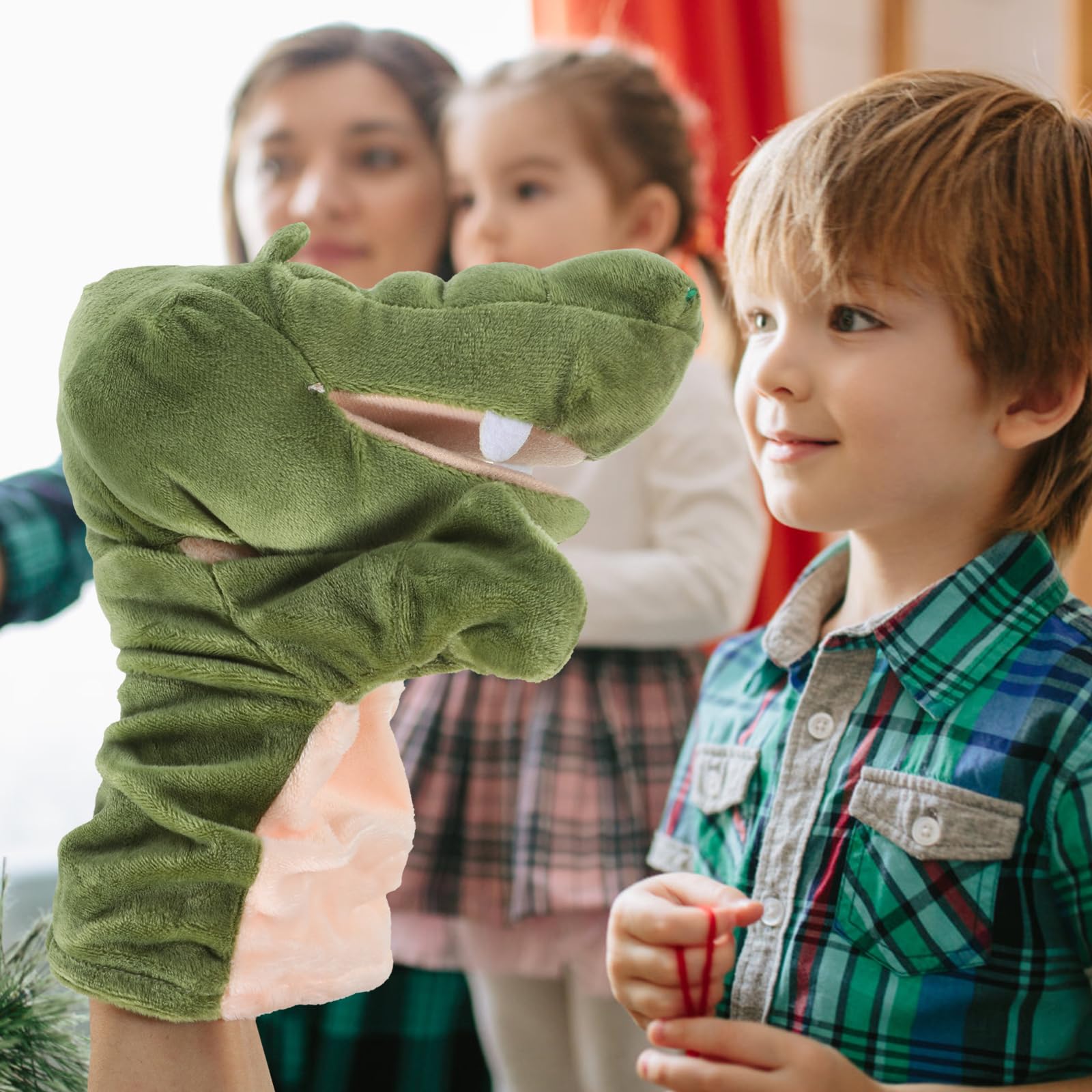 BESTonZON Hand Puppet Plush Toy Interactive Storytelling Hand Puppet for Children Parent-Child Educational Animal 10 Inch - Image 4