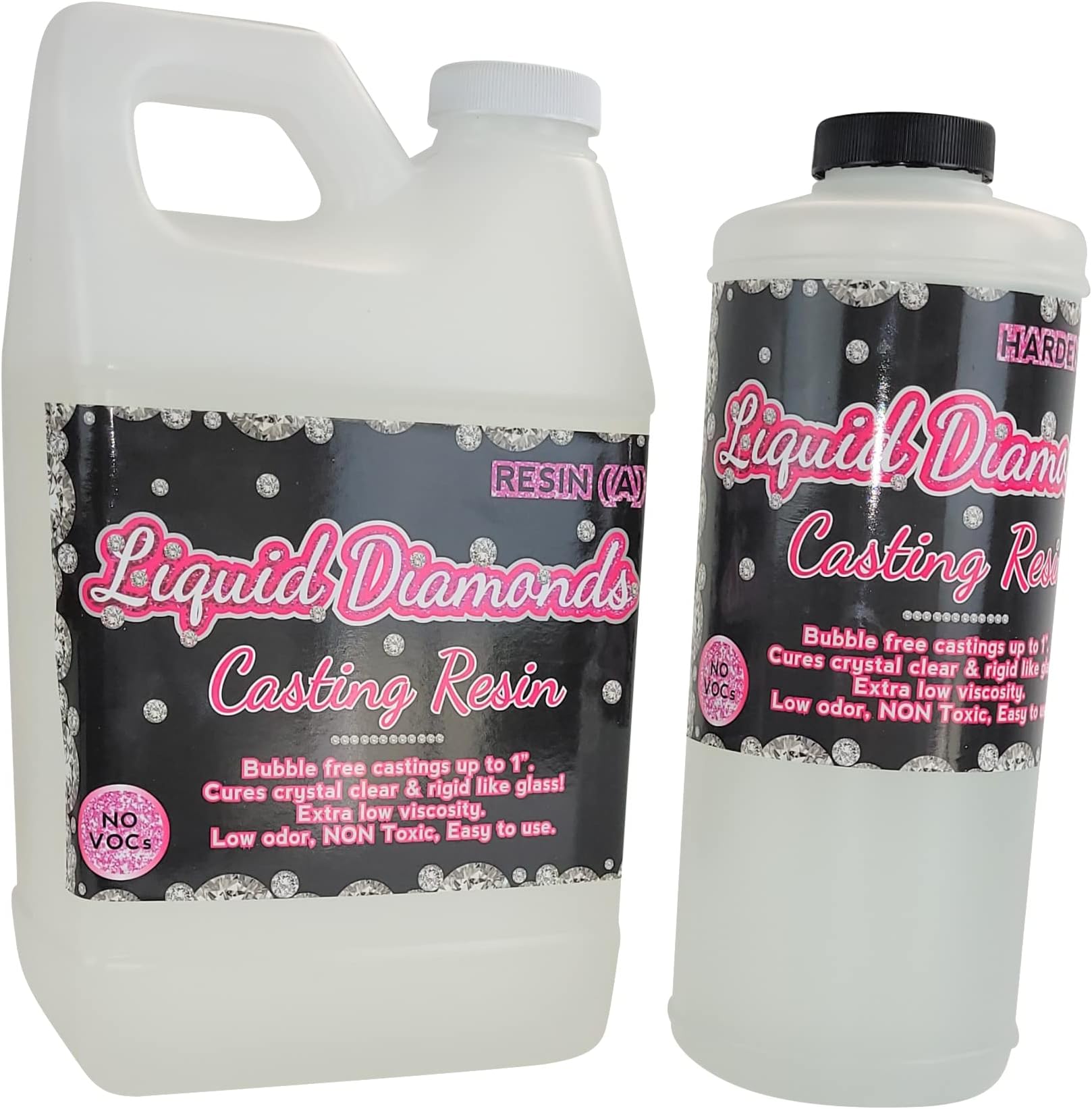 Liquid Diamonds Casting Epoxy Resin 96 oz kit Non Toxic FDA Compliant